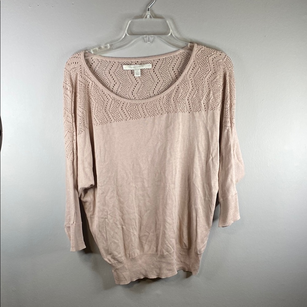 LC Lauren Conrad Light Pink Knit Blouse